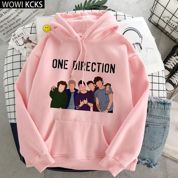 

winter one direction pullover harry styles merch sweatshirt oversized hoodie clothes streetwear aesthetic friends hoodies women257t, Black