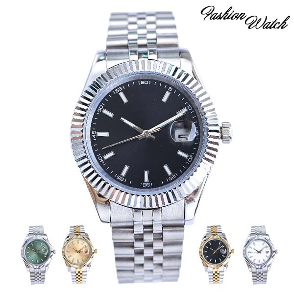 

aaa automatic mechanical men women watches 904l silver stainless steel strap black dial luminous day date designer watch various styles and, Slivery;brown