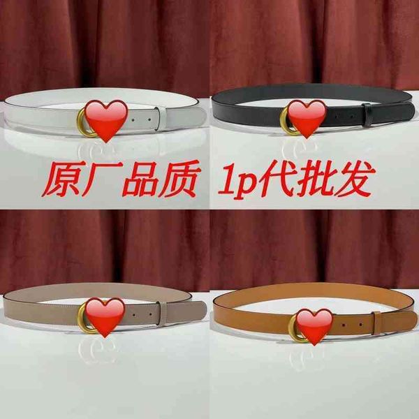 

leather belt burbrerys men's s double g-buckle h-buckle cd arc de triomphe xiaoxiang tb women's belt lovers, Black;brown