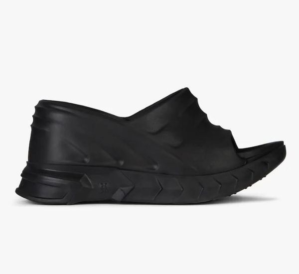 

luxury marshmallow wedge sandals and slippers women black white light all-match rubber show thin banquet thick sole waterproof non-slip ladi
