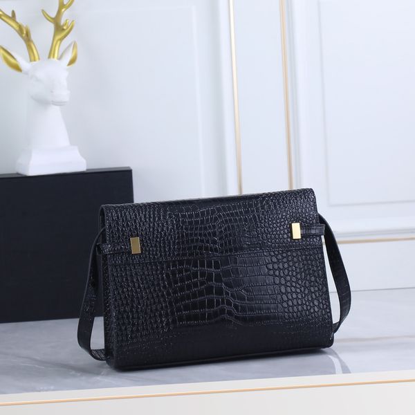 

2022 ladies handbags fashion designer bags famous messenger bags shoulder solid crocodile print leather wallets 579271