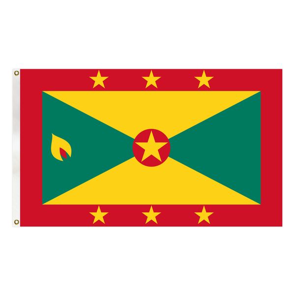 

grenada flag country national banner 3x5 ft vivid color and fade resistant outdoor decoration banner with brass grommets