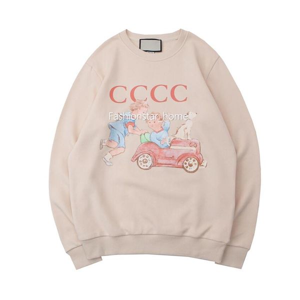 

22fw italy new classic street cartoon sweatshirt early spring autumn limited man women high end designer crewneck pullover fashion casual sw, Black