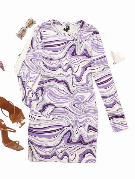 

women's casual dresses allover print bodycon dress clothing h1kk#, Black;gray