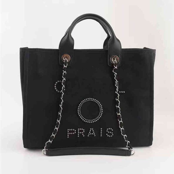 

fashion women's luxury handbags pearl evening bags brand ch canvas beach bag designers female large capacity shopping totes handbag big