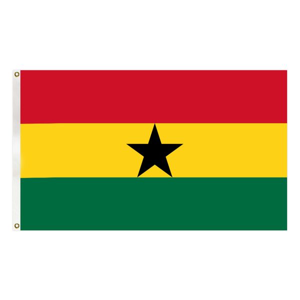 

ghana flag country national banner 3x5 ft vivid color and fade resistant outdoor decoration banner with brass grommets