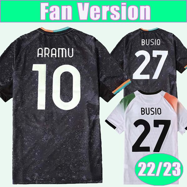 

21 22 venezia mens soccer jerseys mazzocchi tessmann aramu fiordilino johnsen heymans busio crnigoj home away football shirts, Black;yellow