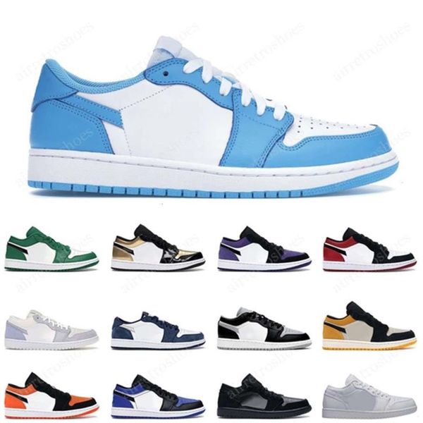 

jumpman low 1 unc basketball shoes 1s men women black toe shattered backboard mens trainer sports sneakers mikee229u
