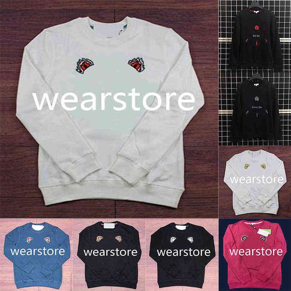 

22ss embroidery tigers head hoodies mens womens long sleeve o neck pullover sweaters casual brands designer sweatshirt jumper, Black