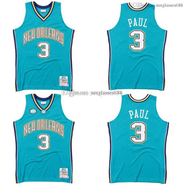 

chris paul stitched jersey mitchell & ness 2005-06 mesh hardwoods classics retro basketball jerseys men, Black