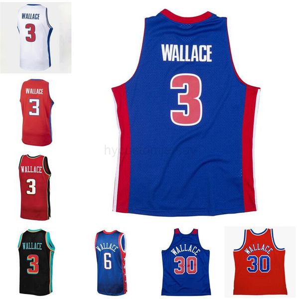 

stitched classic retro jersey ben wallace mitchell and ness 2003-04 trophy basketball jerseys men women youth s-6xl, Black