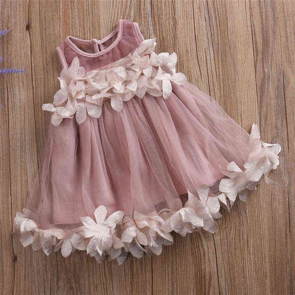

0-7t summer toddler kids baby girl flower dress elegant boho beach party pageant petal princess dress playa outfits clothes y220819, Red;yellow