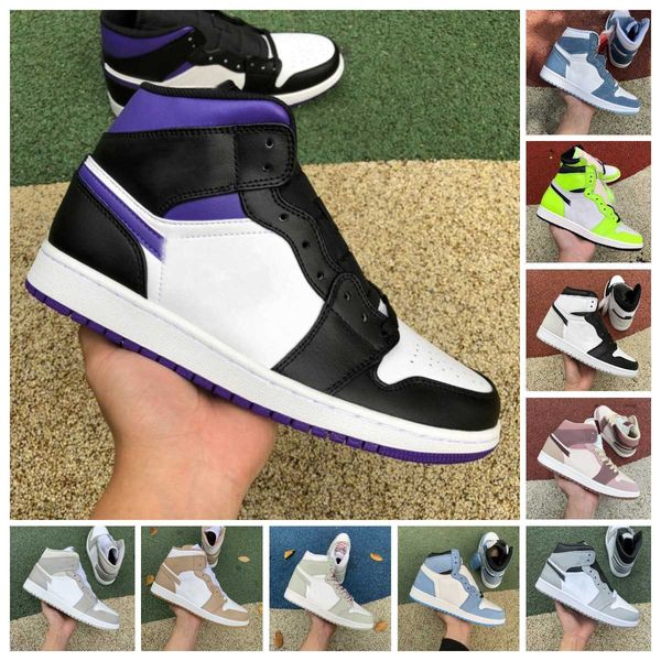 

dark iri 1s high mid unc men women basketball shoes 1 hyper royal university blue bred black silver toe navy mint foam shadow daimond denim