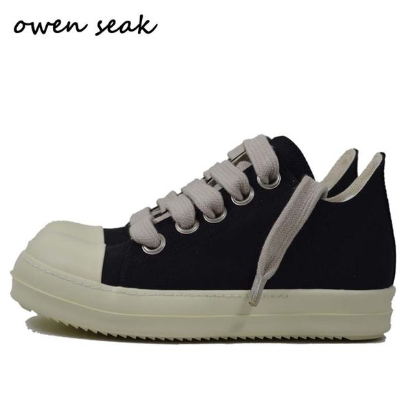 

22ss owen seak men casual canvas shoes luxury trainers lace up sneakers women loafers spring autumn flats black big size w220818