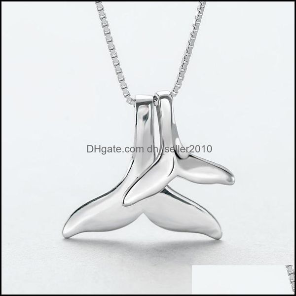 

pendant necklaces double tails fish choker necklace women mermaid fashion jewelery collier collare romantic drop deliver dhseller2010 dhdok, Silver
