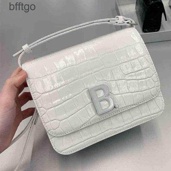 

designer balencaigass handbags leather 2022 alligator summer fashion b-shaped bag messenger tofu one shoulder small square kpih
