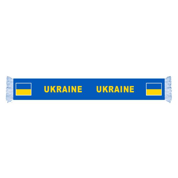 

ukraine flag scarf factory supply good price polyester satin scarf