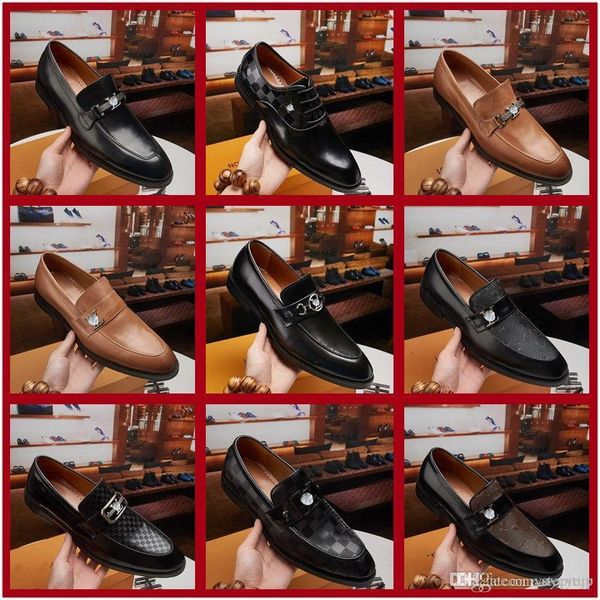 

cq 2022 men brogue shoes split leather oxfords shoes designer luxury classic handmade mens business lace up brogues wedding dress shoe brown, Black
