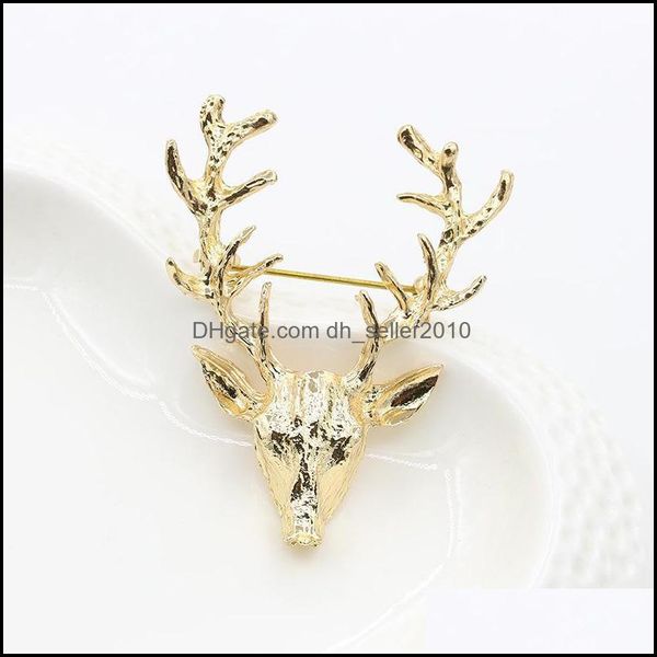 

pins brooches 1pc fashion golden deer antlers scarf t-shirts lapel pins broches para as mheres bijoux drop delivery 2021 dhseller2010 dhzrb, Gray