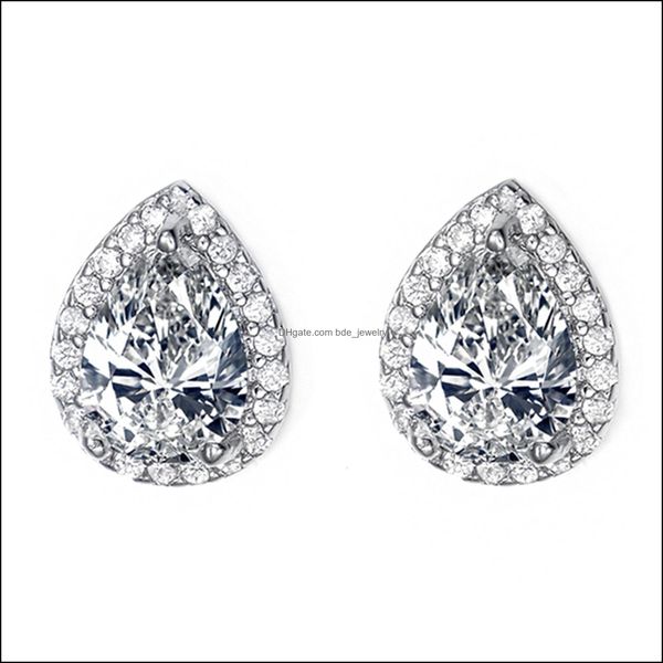 

charm water drop drill stud earrings womens crystal sier party creative fashion delivery 2021 jewelry bdejewelry dhw3s, Golden