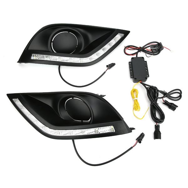 

led daytime running lights waterproof 2-color fog lamp fit for nissan almera latio sunny versa