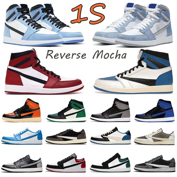 

reverse mocha jumpman men women high low basketball shoes gai fragment chicago twist silver toe mens sports sneaker trainers