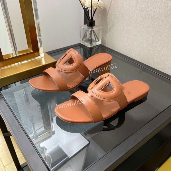 

2022 beach slide designer slippers classic flat sandals summer lady leather flip flops women size35-42 xp220708, Black