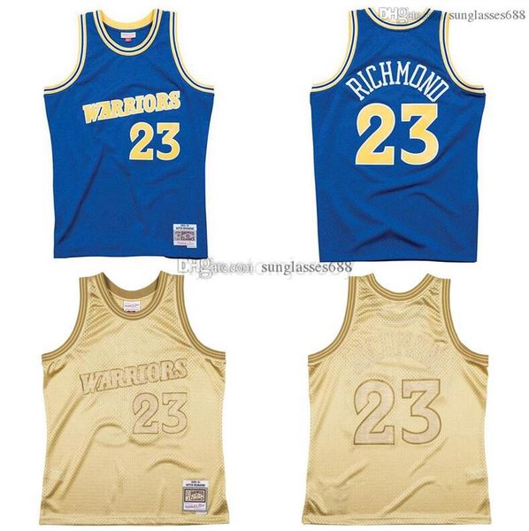 

richmond stitched mitch jersey mitchell & ness 1990-91 mesh hardwoods classics retro basketball jerseys men, Black