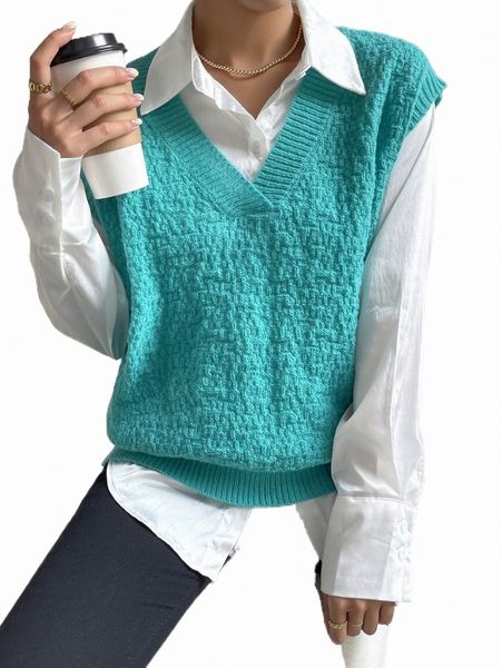 

women's sweaters textured knit sweater vest without blouse x4kb#, White;black