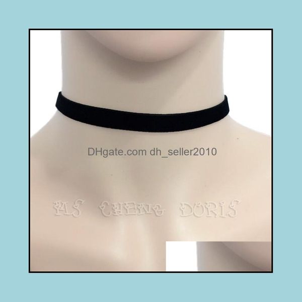 

chokers punk gothic veet choker necklace tattoo necklaces women chocker collares mujer collier femme bijoux drop deliver dhseller2010 dhiwh, Golden;silver