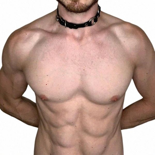 

bras sets fetish men neck bondage leather collar harness belt bdsm gay strap restraint kit lingerie necklace for z4g3#, Red;black