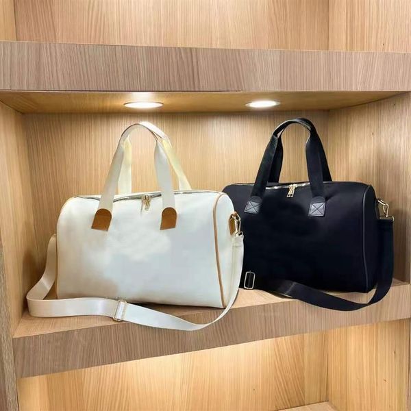 

designer 45cm women men bags fashion travel duffle bag leather luggage handbags large contrast color capacity sport tote bag255e