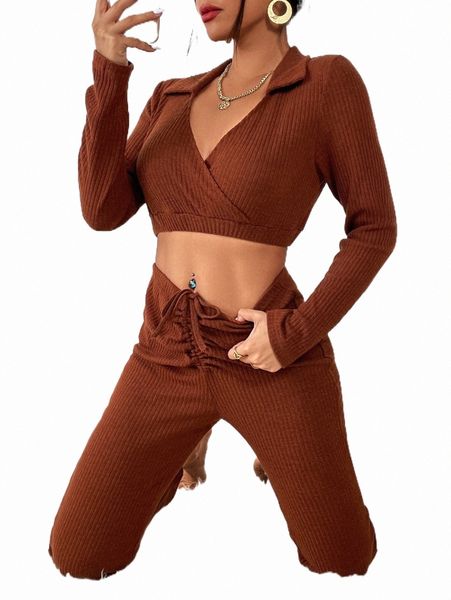 

two piece dress solid crop tee with drawstring skinny pants r5bz#, White