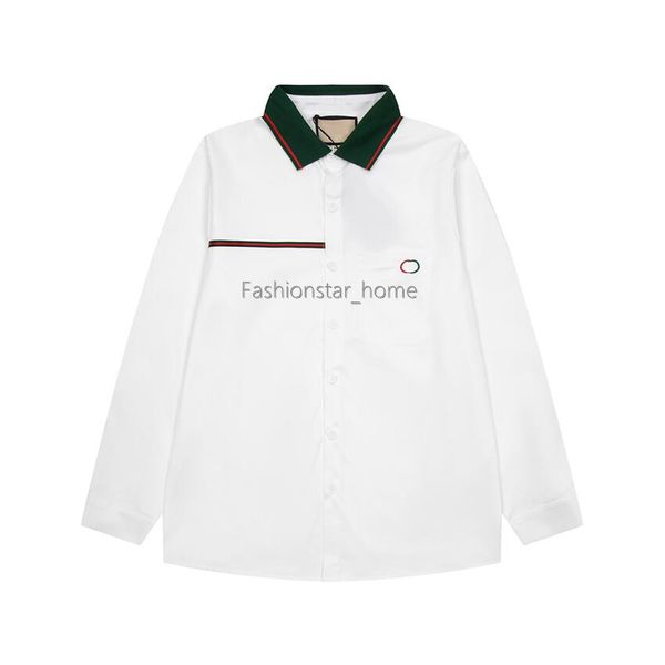 

22fw italy new classic street shirts jackets early spring autumn limited man women high end trend lapel neck shirt long sleeves fashion casu, Black;brown