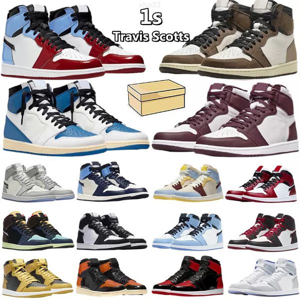 

jumpman 1s basketball shoes university blue dark mocha unc light smoke grey hyper chicago bred royal silver toe shadow twist menfashion, Black