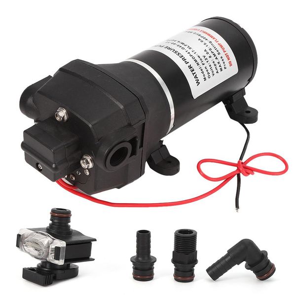 

diaphragm pump electric water high pressure priming 4.5gpm 40psi rv ship 12v