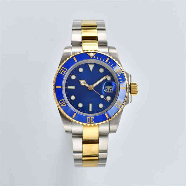 

huiya06 factory automatic mechanical wristwatch sapphire glass ceramic bezel date stainless steel full black 41mm 36mm mens watches montre, Slivery;brown