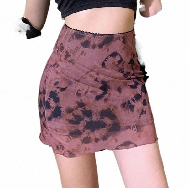 

skirts skirt printed mesh short stitching dress women 2021 style slim thin female streetwear casual fashion b6ne#, Black