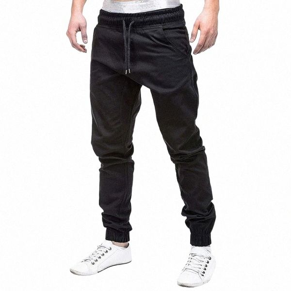 

men's jeans men sweatpants slacks casual elastic joggings sport solid baggy pockets trousers black gray navy dark drop w3271 m9zv#, Blue