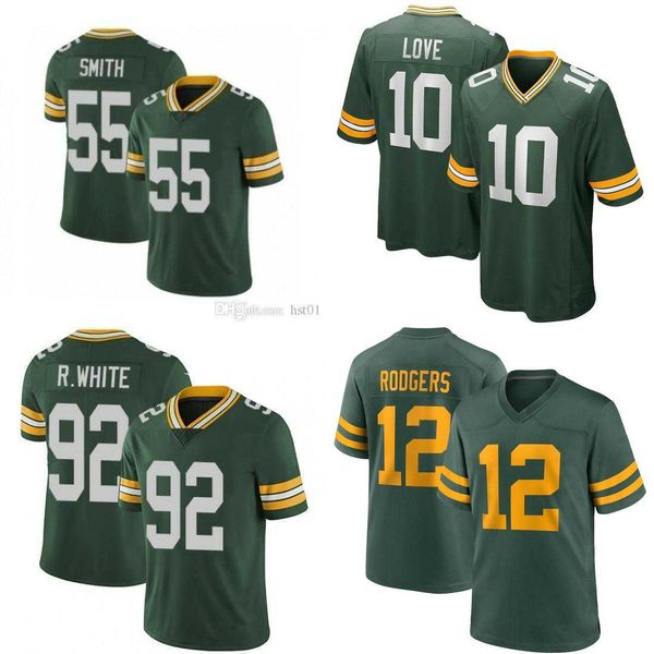 

football jerseys green bay''packers''men women youth 12 aaron rodgers 55 za'darius smith 69 david bakhtiari 92 regg, Black;red