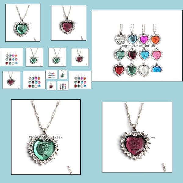 

pendant necklaces constellation necklace lucy birthday heart choker bijoux femme crystal drop delivery 2021 jewelry pendants mjfashion dhfng, Silver