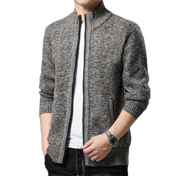 

mens cardigan knitted sweater men clothing zipper knitted sweater fleece homme casual sweaters trend casual jacket 4xl 220819, White;black