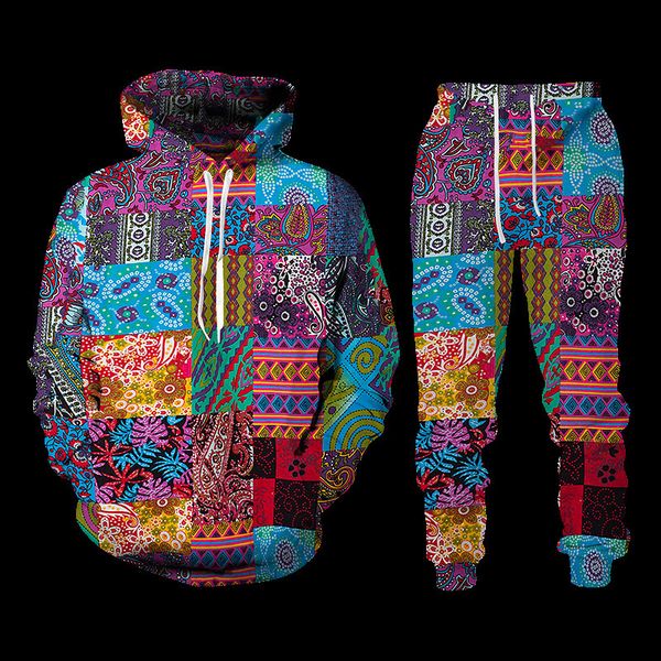 

folkcustom 3d print hoodies trousers suits men women tracksuit pulloverpantsjacket set vintage long sleeve hip hop male suit 220819, Gray
