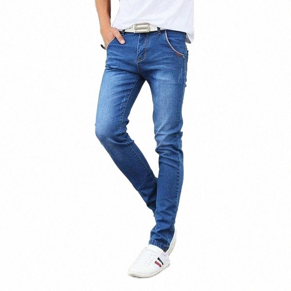 

men's jeans slim pants tight men.1 37bx#, Blue