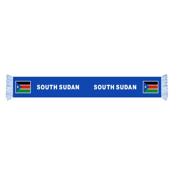 

south sudan flag factory supply good price polyester satin scarf