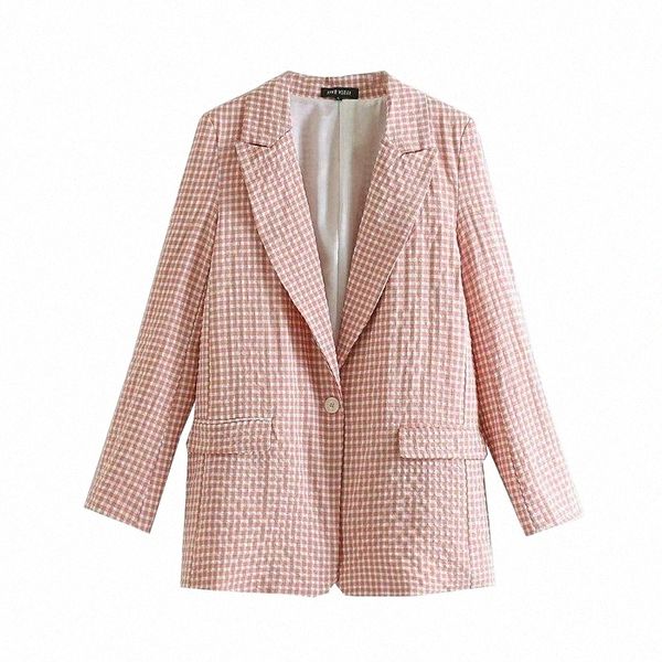 

herstory plaid buttons ol blazers coat women 2021 notched collar long sleeve office ladies outerwear casual casaco femme women's suits, White;black