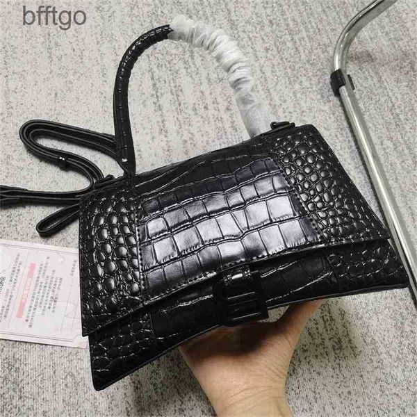 

italy balencaigabag handags luxury designer paris besigner hanag home hourglass crocoile pattern high version leather women 2022