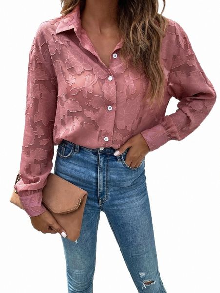 

women's blouses button front drop shoulder shirt clothing v1n5#, White
