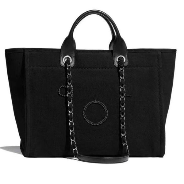 

luxury women's classic handbags pearl evening bags brand ch canvas beach bag designers female large capacity shopping totes handbag big