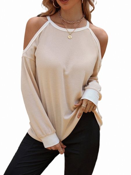 

cold shoulder 2 in 1 tee t9ah#, White